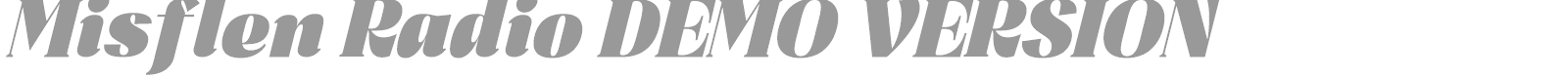 Misflen Radio font preview